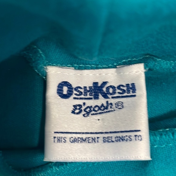 Oshkosh b’gosh turtleneck top puffy sleeves turquoise & purple leggings Girls 6X - Picture 3 of 13